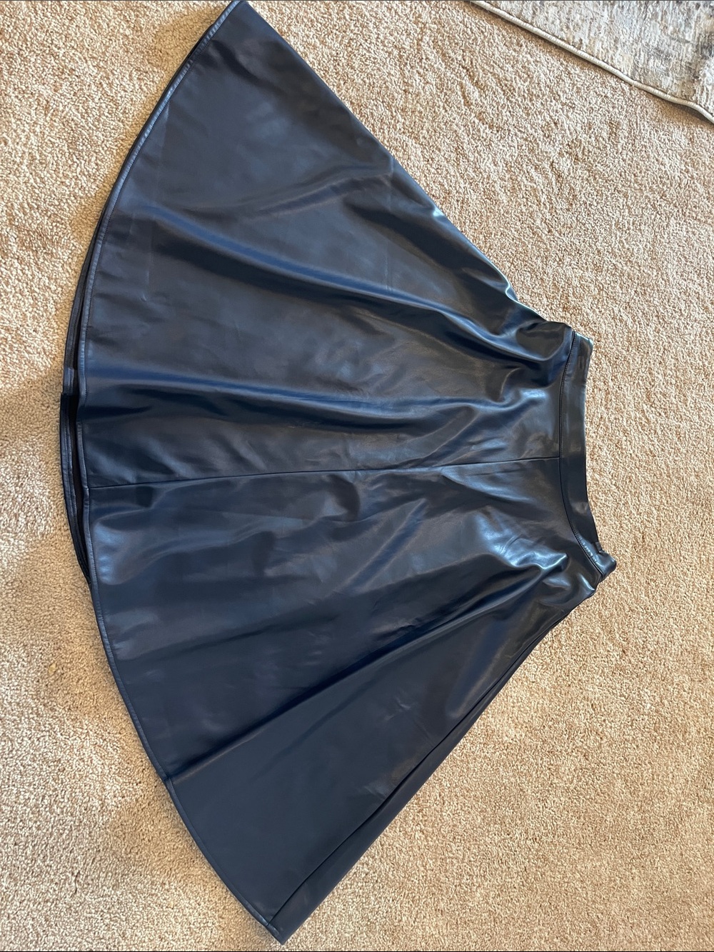 Alexia Admor | Blue Faux Leather A-Line Midi Skirt | Size 8
